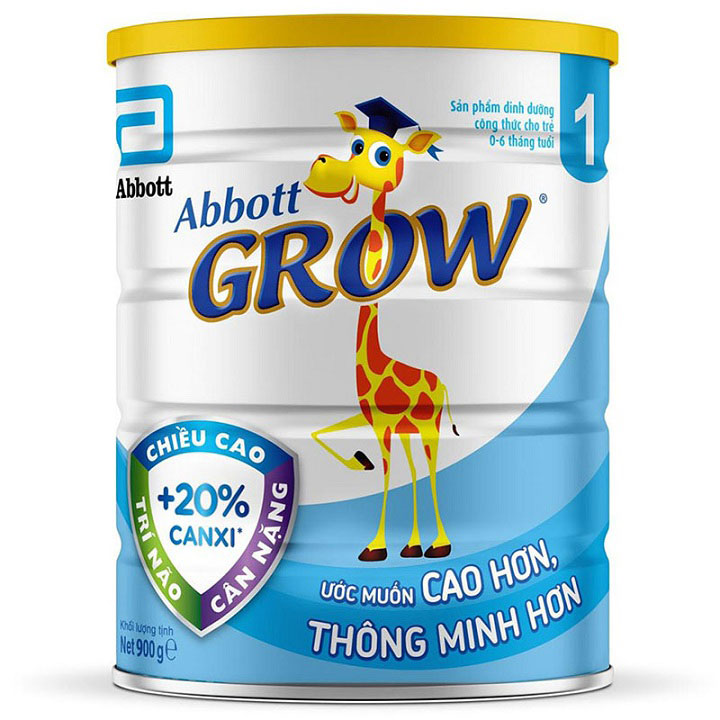 sữa abbott grow 1 lon 900g cho trẻ 0-6 tháng tuổi
