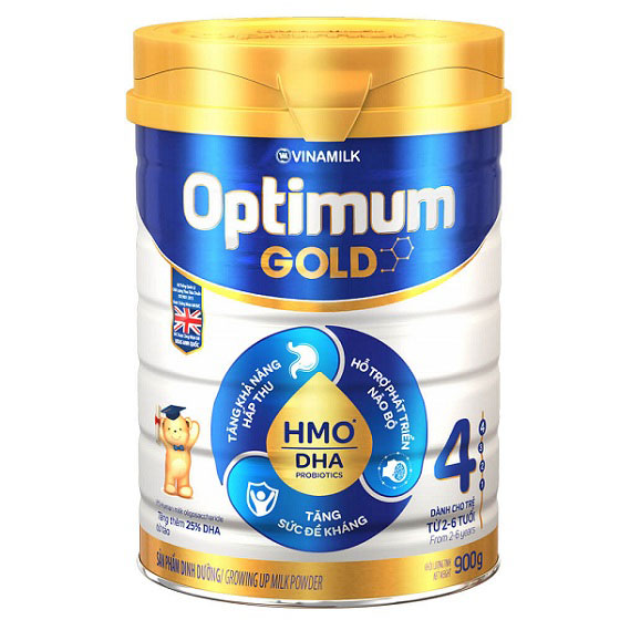 sữa optimum gold HMO số 4 lon 900g cho trẻ 2-6 tuổi