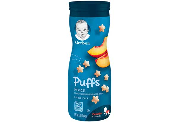 Bánh ăn dặm Gerber graduates puffs vị đào