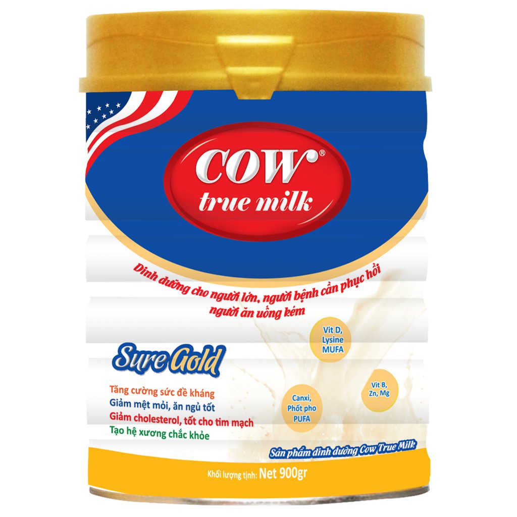 Sữa bột Cow True Milk Sure Gold 900g | Shopee Việt Nam